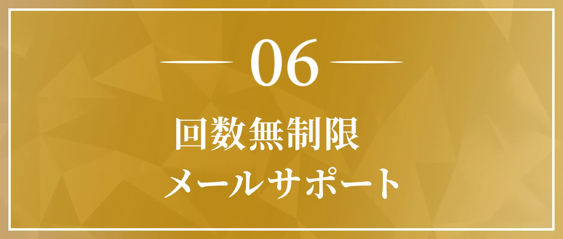 回数無制限メールサポート